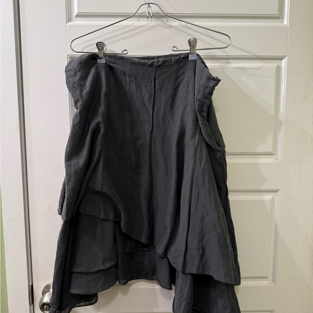 Boho Flowy Gray Women's Skirt Size 14